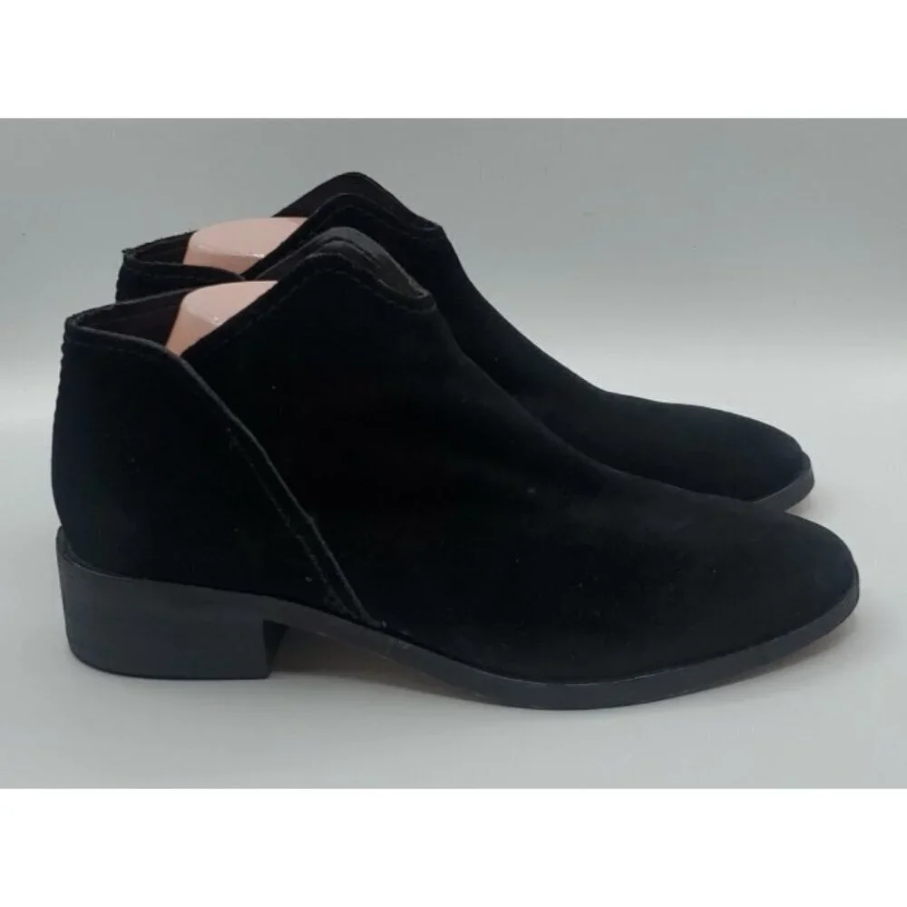 Dolce Vita Boots Trist Black Suede Ankle Slip On Booties Size 10